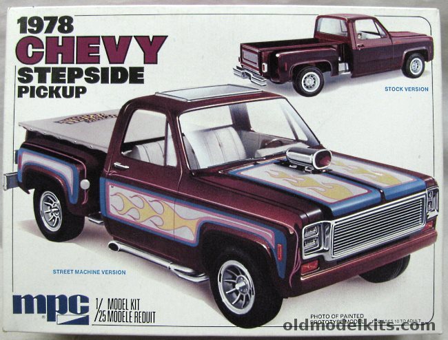 MPC 1/25 1978 Chevrolet Stepside Pickup Truck - Stock / Street Machine, 1-7814 plastic model kit